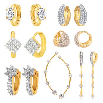 White cubic zirconia earrings 1