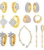 White cubic zirconia earrings