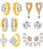 White cubic zirconia earrings