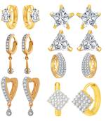 White cubic zirconia earrings