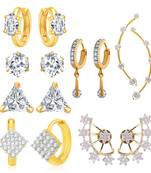 White cubic zirconia earrings