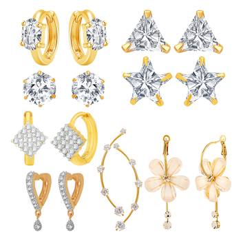 White cubic zirconia earrings 1