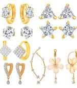 White cubic zirconia earrings