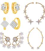 White cubic zirconia earrings