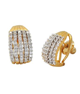 White cubic zirconia earrings 2