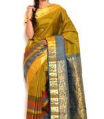 Sudarshan silks Kancheepuram Pure Silk Saree-Green-Silk-JG36-VP