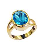 delicate Blue Topaz Copper Blue Ring jewelryin
