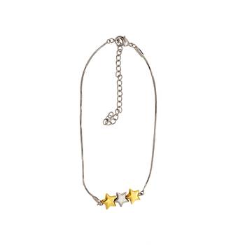 Silver crystal anklets 1