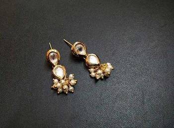 Kundan Pearl Embellished Earrings 1