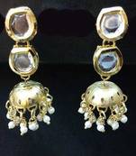 Kundan Small Jhumka Earrings