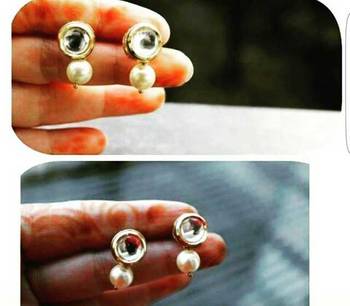 Kundan And Pearl Studs 1