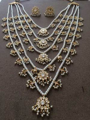 Gold Plated Kundan Panchlada Rani Haar 