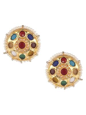 Navrattan Jadau High Quality Stud Earrings 1