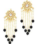 Kundan And Pearl Tassel Earrings