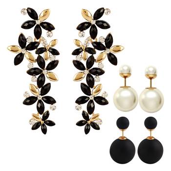 Multicolor pearl earrings 1