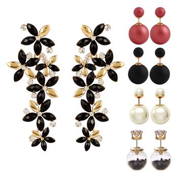 Multicolor pearl earrings 1