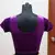 Purple Velvet Stretchable Ready To Wear Saree Blouse L. A Muhenera Collection