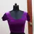 Purple Velvet Stretchable Ready To Wear Saree Blouse.Xl  A Muhenera Collection