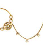 Traditional White Copper Nose Ring For Women