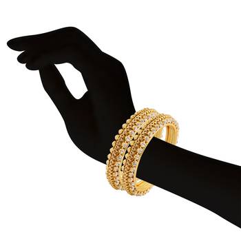 Ethnic Gold Plated Stone Traditional Bangle 2