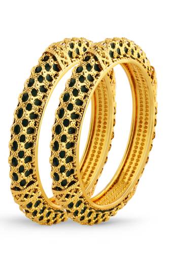 Polki Gold Finishing Exclusive Bangle