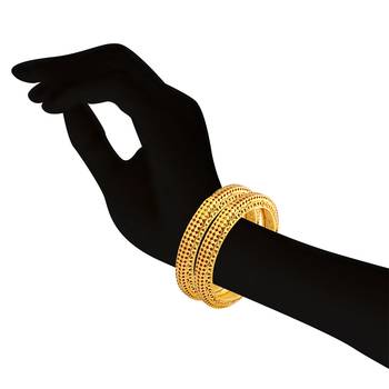 Indian Tradition Design Gold Plated Bangle 2