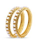 Indian Attractive Gold Finishing Kundan Bangle