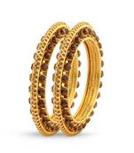 Luxurious Design Gold Finish Lct Stone Bangle