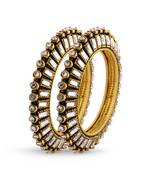 White Kundan Tradigion Meenakari Gold Plated Bangle