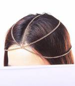 Exotic Unique Golden Chained Hedgear/Maang Tikka