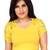 Yellow cotton hosiery stretchable fabric plain readymade blouse