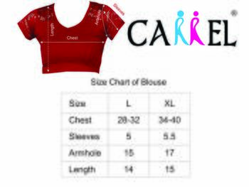 Red cotton hosiery stretchable fabric plain readymade blouse 5