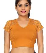 Tengerine cotton hosiery stretchable fabric plain readymade blouse