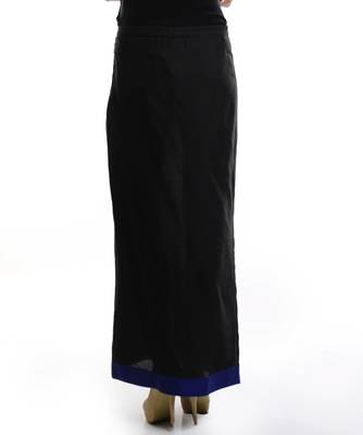 Women's Designer Black Skirt With Blue Border And Multy Color Tassel 3