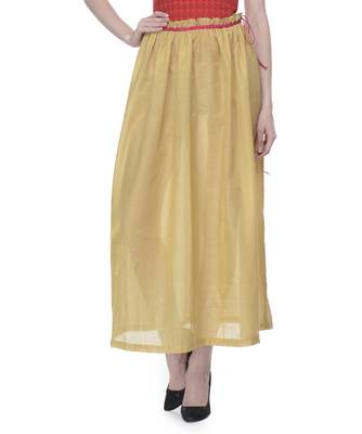 Women's Designer Golden Gathered Skirt 1