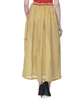 Women's Designer Golden Gathered Skirt 3