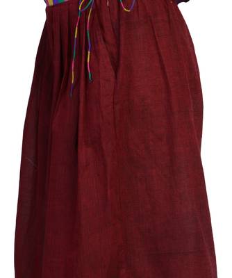 Women's Designer Maroon Palazzo With Multi Colored Waist 4
