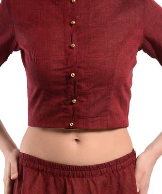 Women's Designer Crop Top With Bias Cut Full Circular Skirt 4