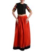 Women's Designer Crop Top With Gathered Skirt