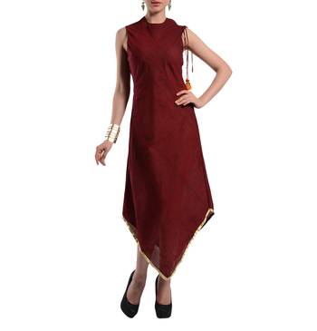 Women's Designer Bias Cut Dress In Mangalgiri 1