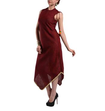 Women's Designer Bias Cut Dress In Mangalgiri 3