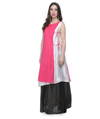 Women's Designer Pink & White Tunic 3
