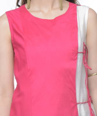 Women's Designer Pink & White Tunic 4