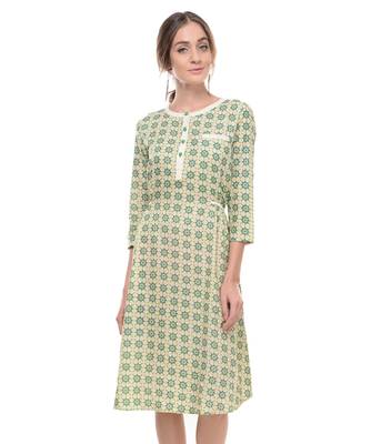Women's Designer Pure Cotton Printed Dress 1