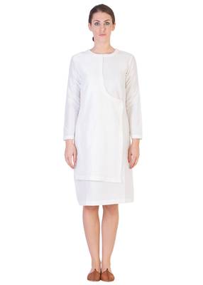 Women's Designer White Dress As An Angrakha Variant 1
