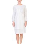 Women's Designer White Dress As An Angrakha Variant