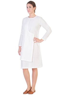 Women's Designer White Dress As An Angrakha Variant 4