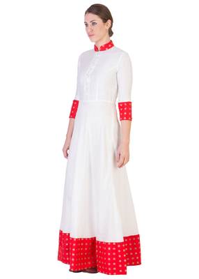 Women's Designer Floor Length Dress With Red Details 3