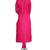 dark pink plain cotton stitched kurti