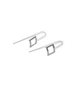 The silver square earrings